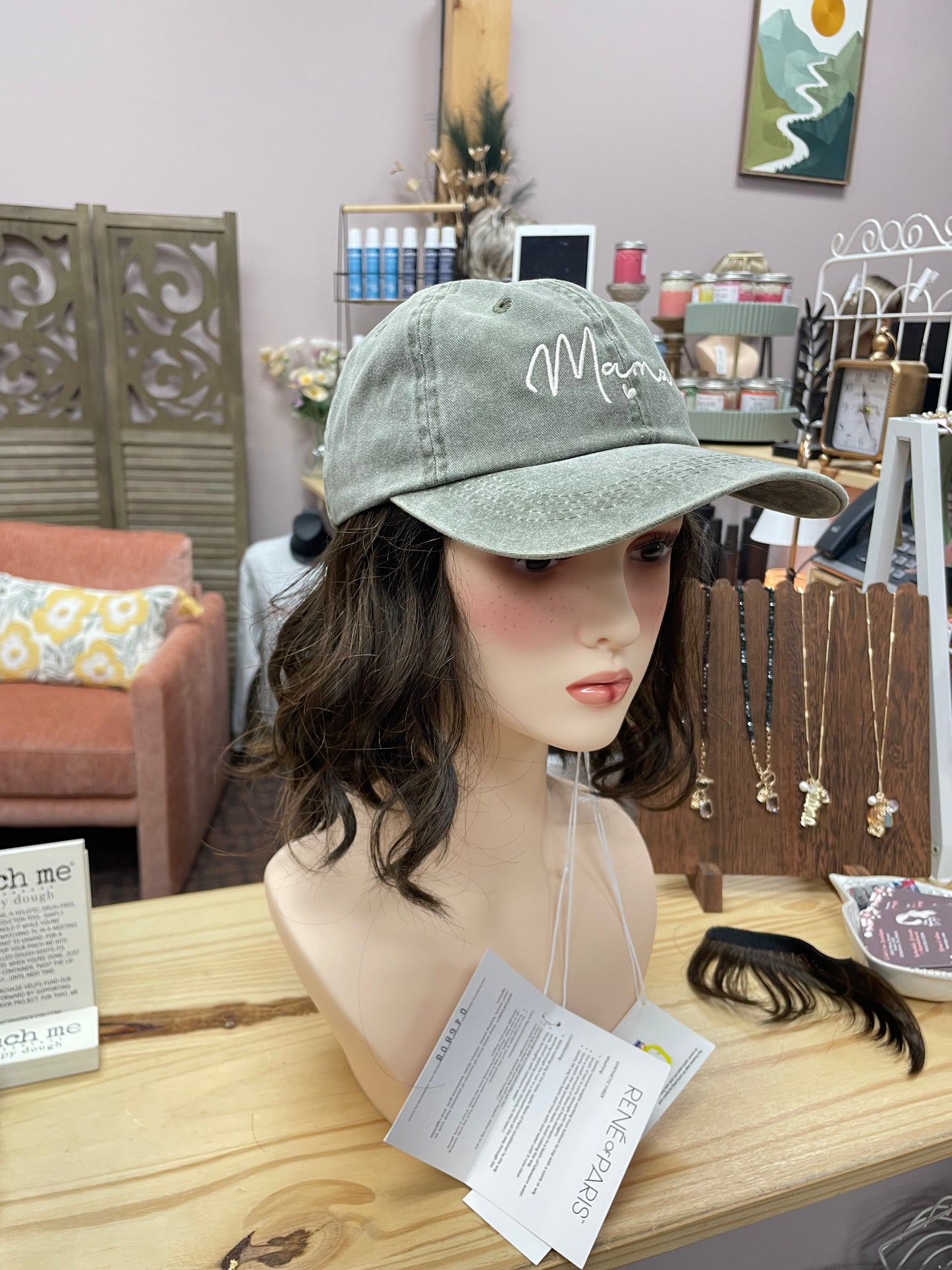 Wavy Bob Halo by Rene of Paris in Ginger Brown *BOUTIQUE DEAL*