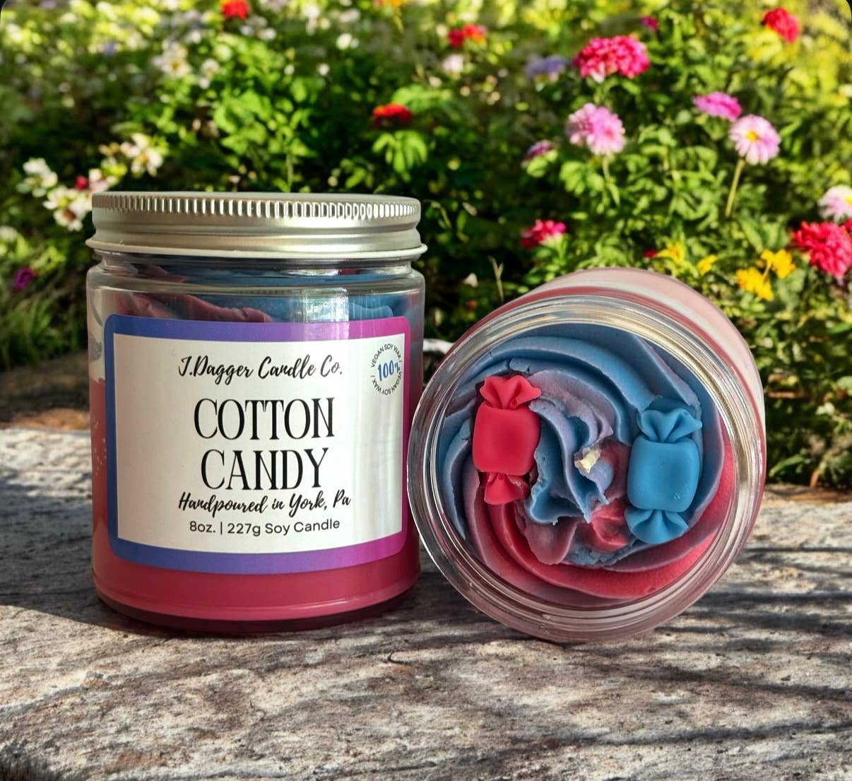 Cotton Candy Soy Dessert Candle: J Dagger Candle Co. - 8oz.