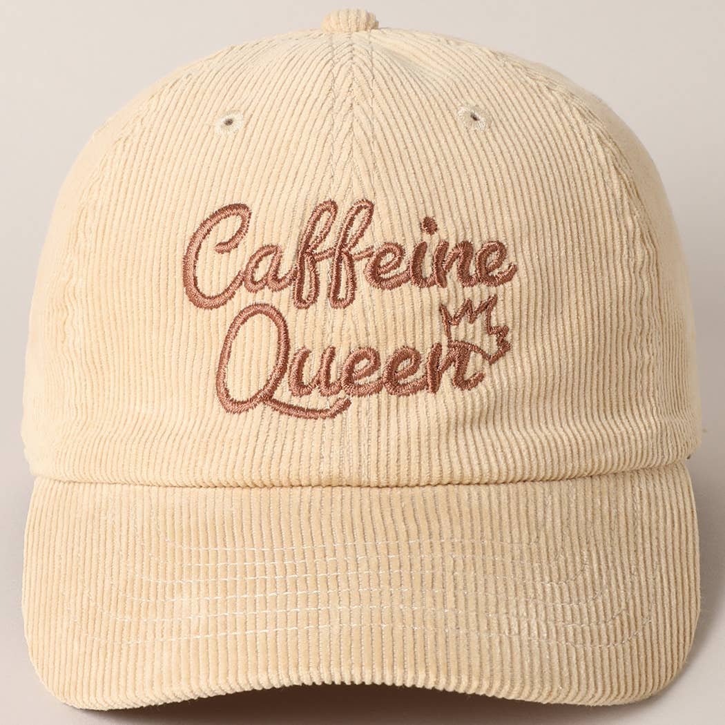 Caffeine Queen Corduroy Cap