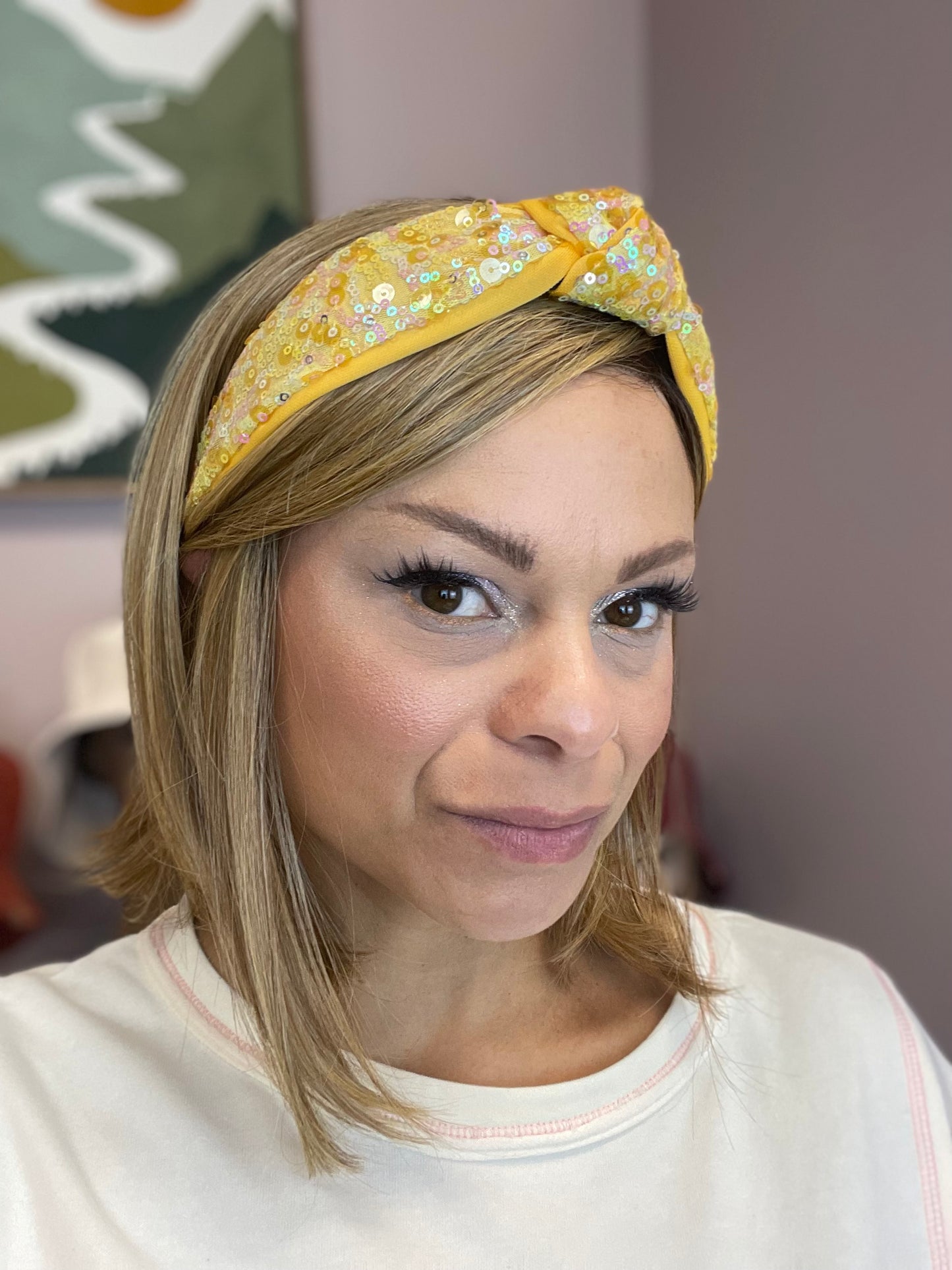 Pastels Sequins Top Knot Headband – Various Colors