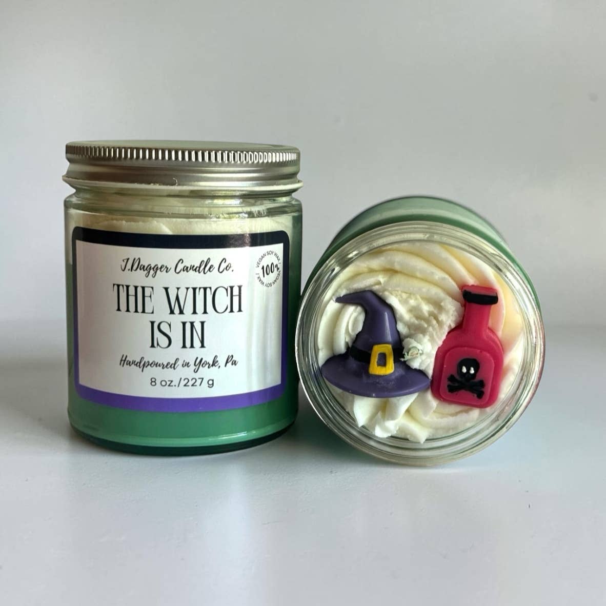 Witch Themed Halloween Soy Dessert Candles- J Dagger Candle Co.