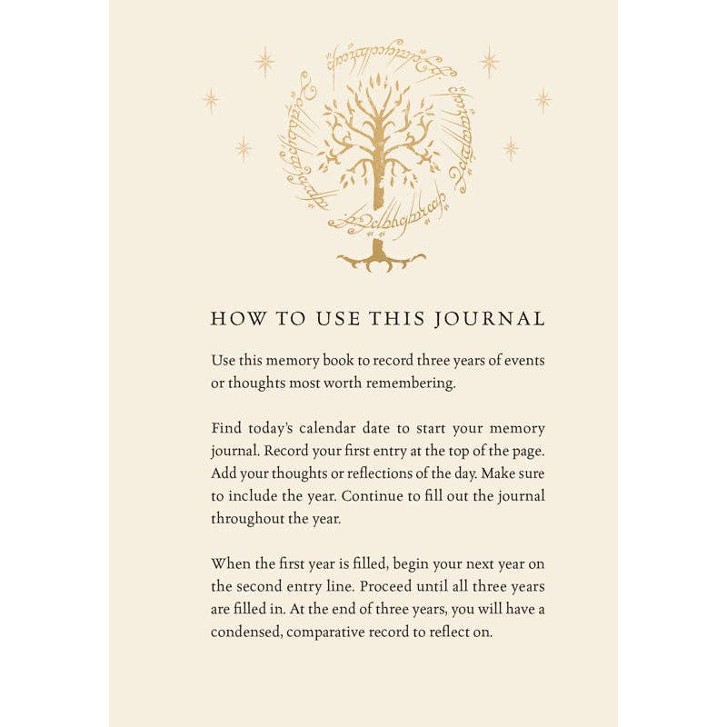 The Lord of the Rings Memory Journal – Reflect, Record, Remember