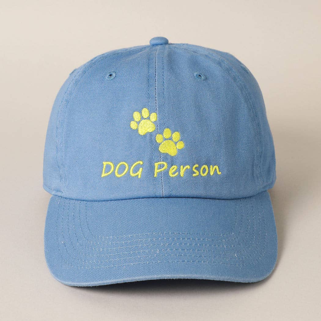 Dog Person Embroidered Cotton Baseball Cap