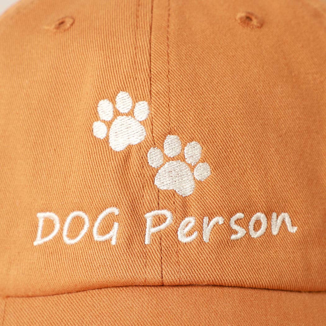 Dog Person Embroidered Cotton Baseball Cap