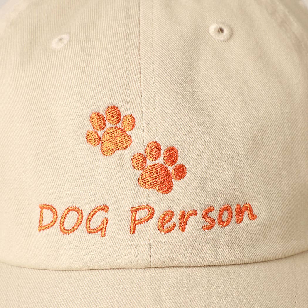 Dog Person Embroidered Cotton Baseball Cap