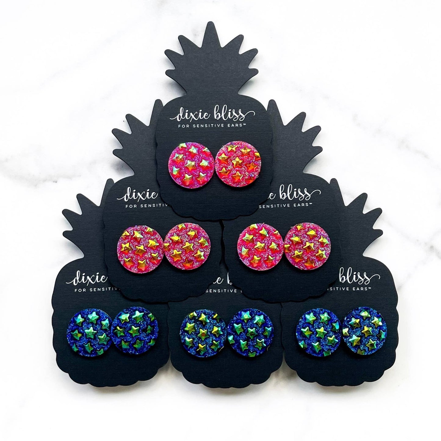 Vintage Star Sparklers Earrings by Dixie Bliss