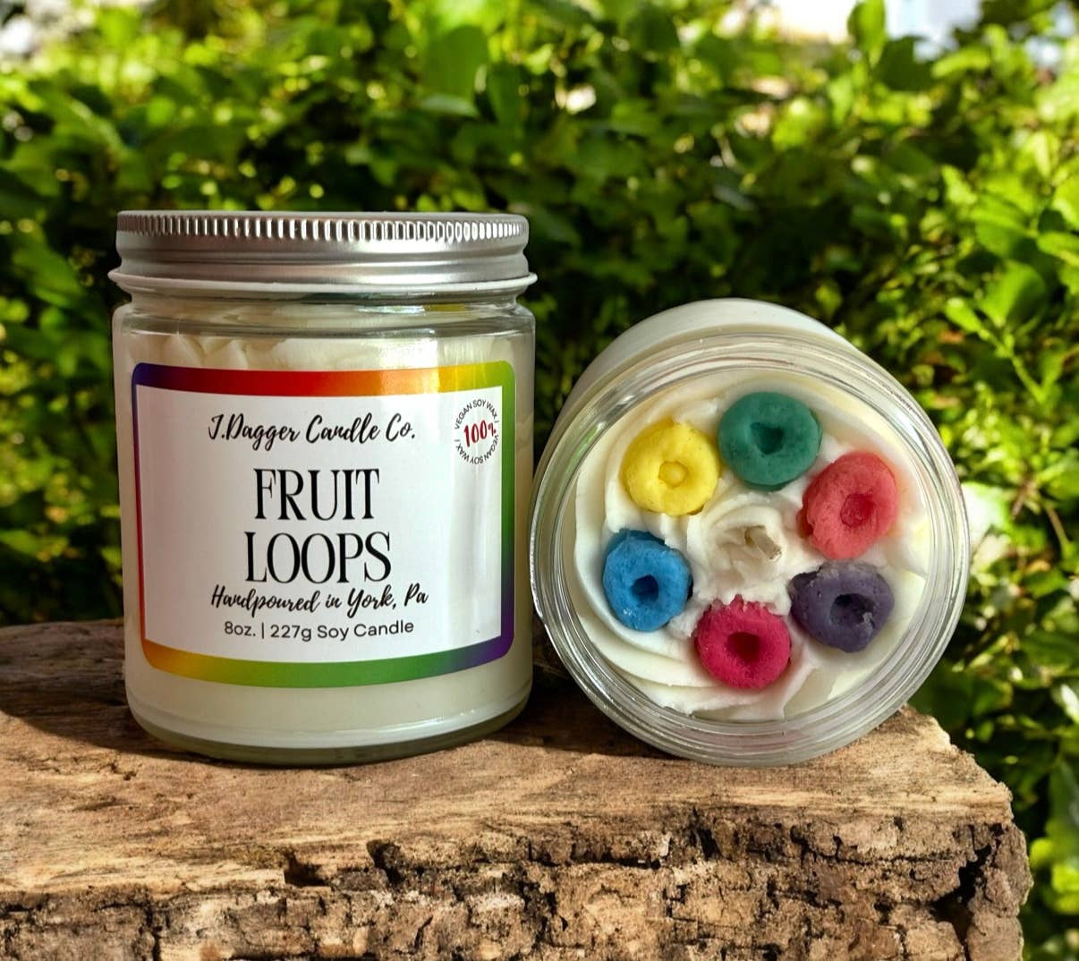 Fruity Cereal Soy Dessert Candle by J Dagger Candle Co. - 8oz.