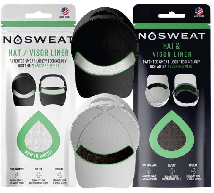 NoSweat - White & Black Sweat Liners - Patented SweatLock™