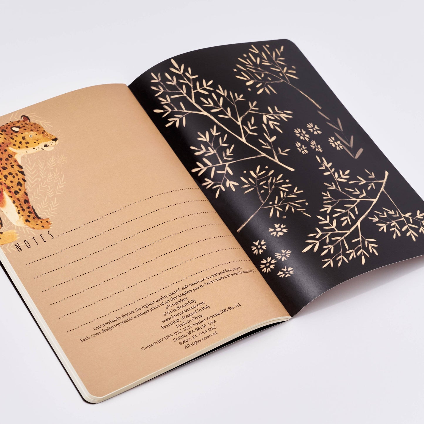 Leopard by BV by Bruno Visconti - A5 Notebook