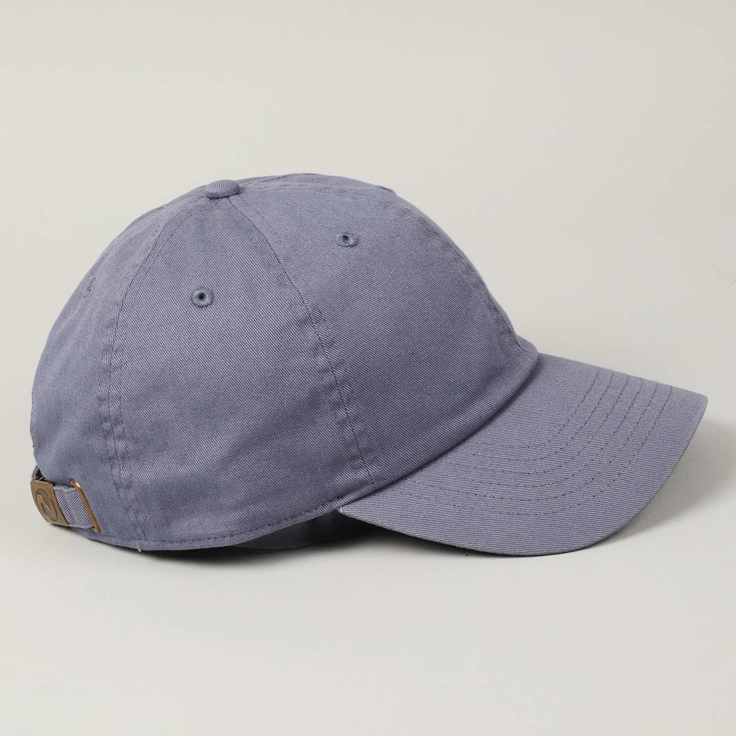 Stone Washed Cotton Solid Color Baseball Cap (Various colors)