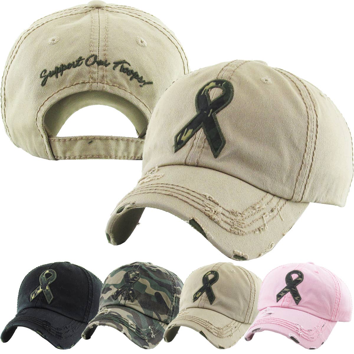 Camo Ribbon Vintage Ballcap