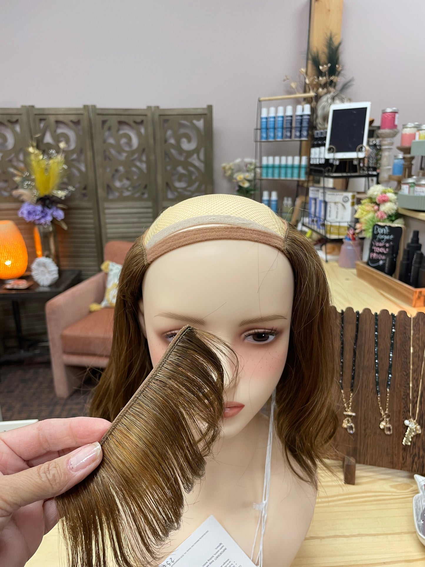 Wavy Bob Halo by René of Paris in Honey Brown *BOUTIQUE DEAL*
