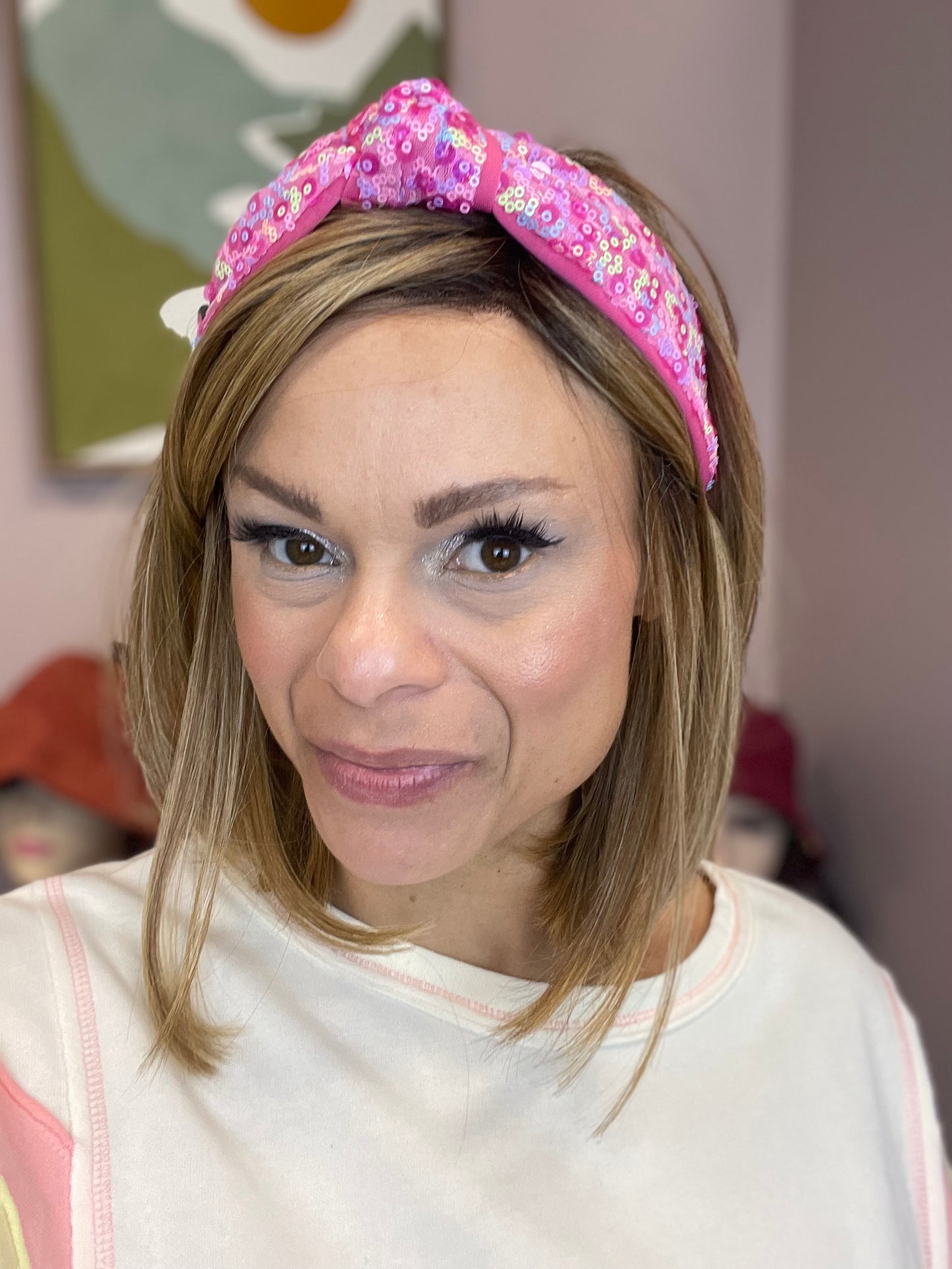 Pastels Sequins Top Knot Headband – Various Colors