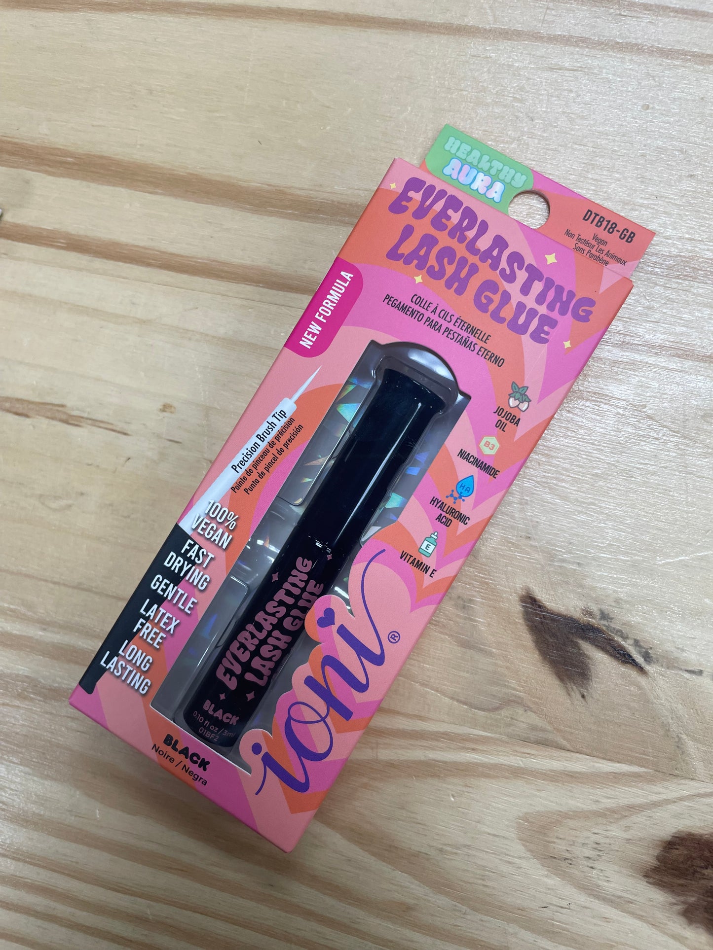 Ioni Eyelash Glue - Clear & Black (Brush Applicator)