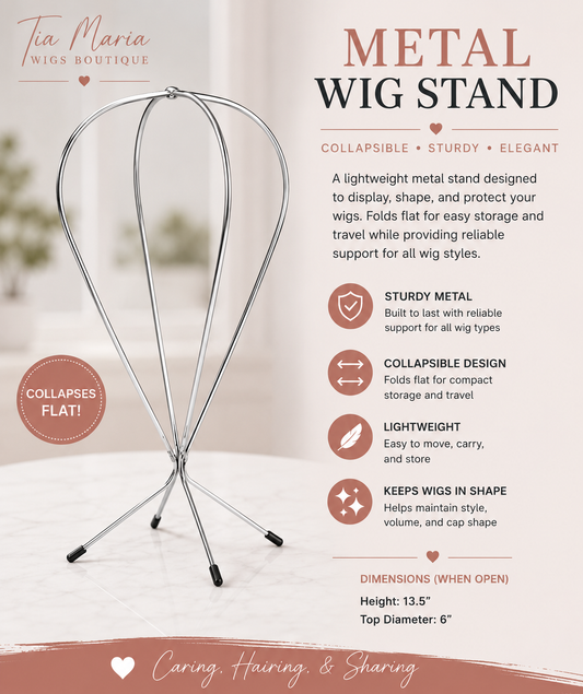 Tia Maria Wigs Boutique Metal Folding Wig Stand