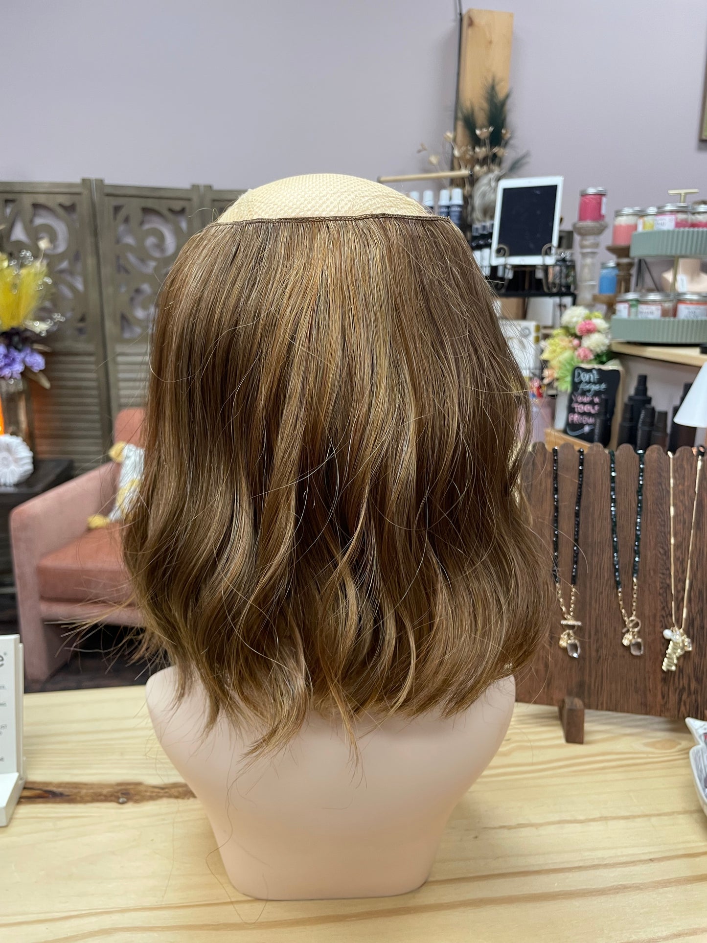 Wavy Bob Halo by René of Paris in Honey Brown *BOUTIQUE DEAL*