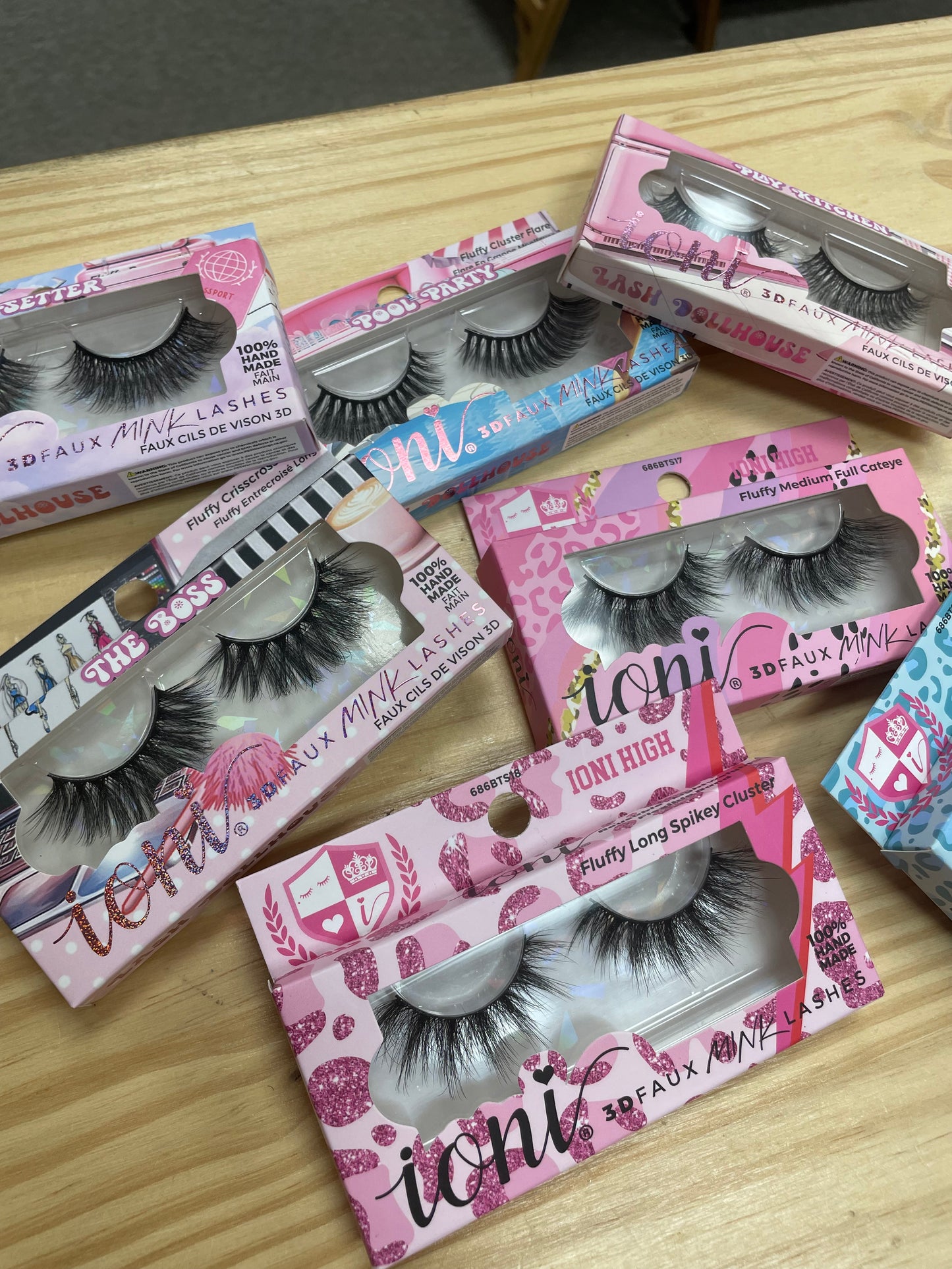 Ioni 3D FLUFFY & FULL Faux Mink Eyelashes, 1 Pair Pack