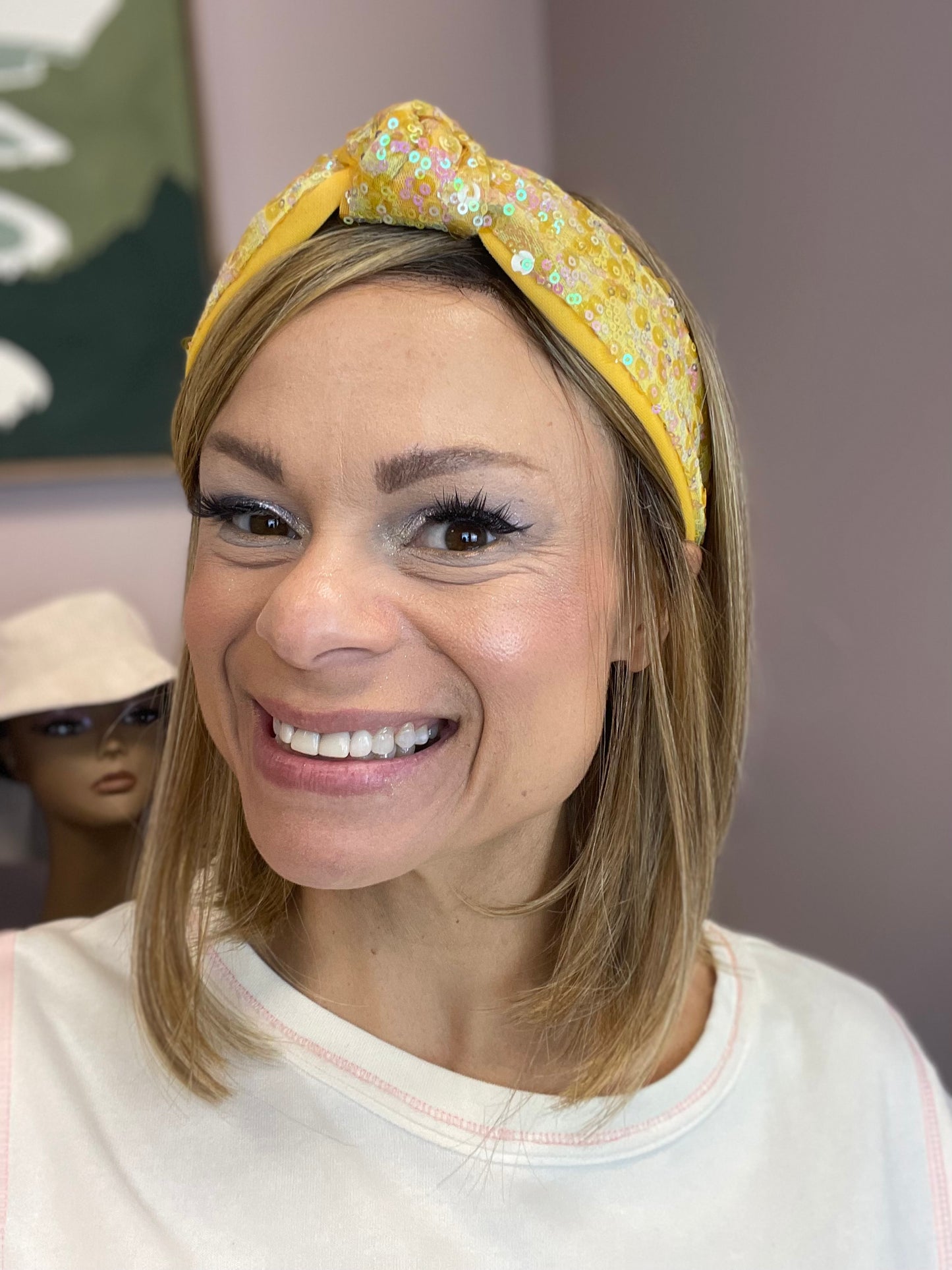 Pastels Sequins Top Knot Headband – Various Colors
