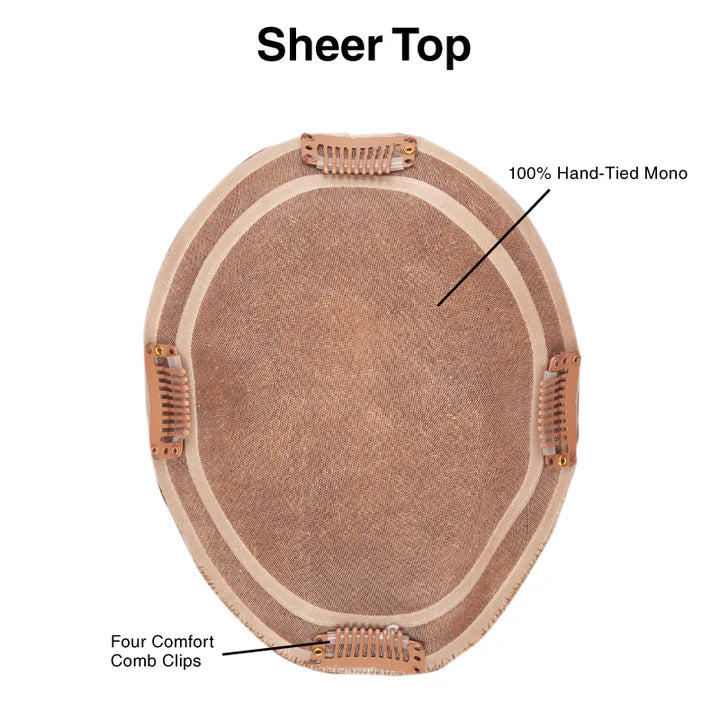 Sheer Top 14" Topper by TressAllure | Human Hair