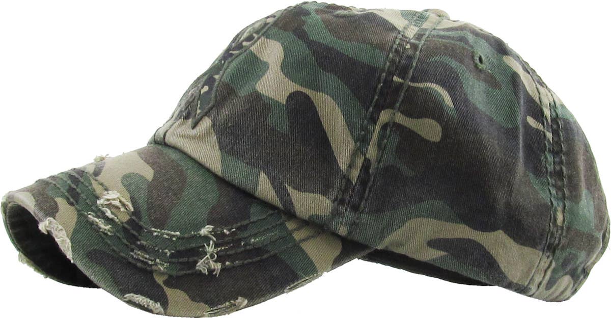 Camo Ribbon Vintage Ballcap