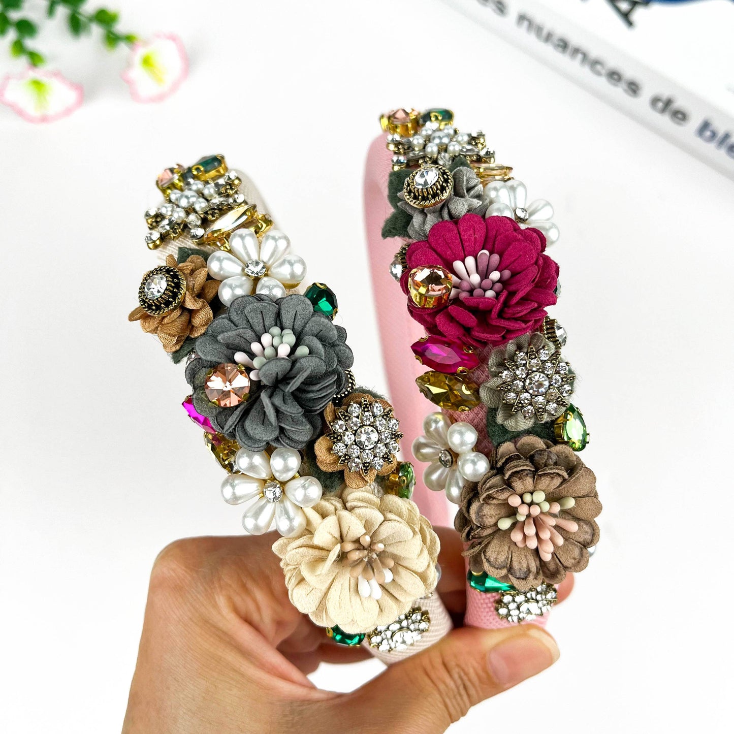 Vintage Flower Baroque Rhinestone Headband