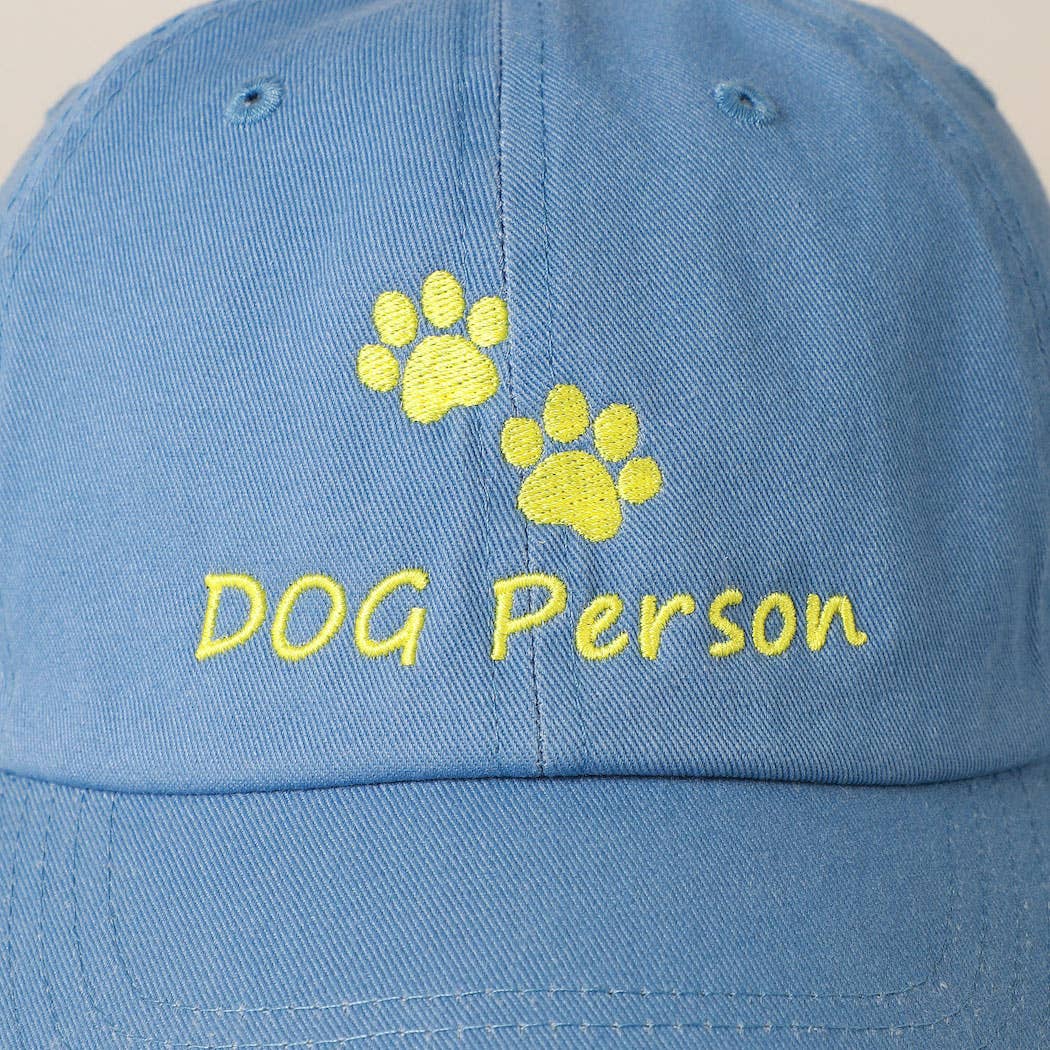 Dog Person Embroidered Cotton Baseball Cap