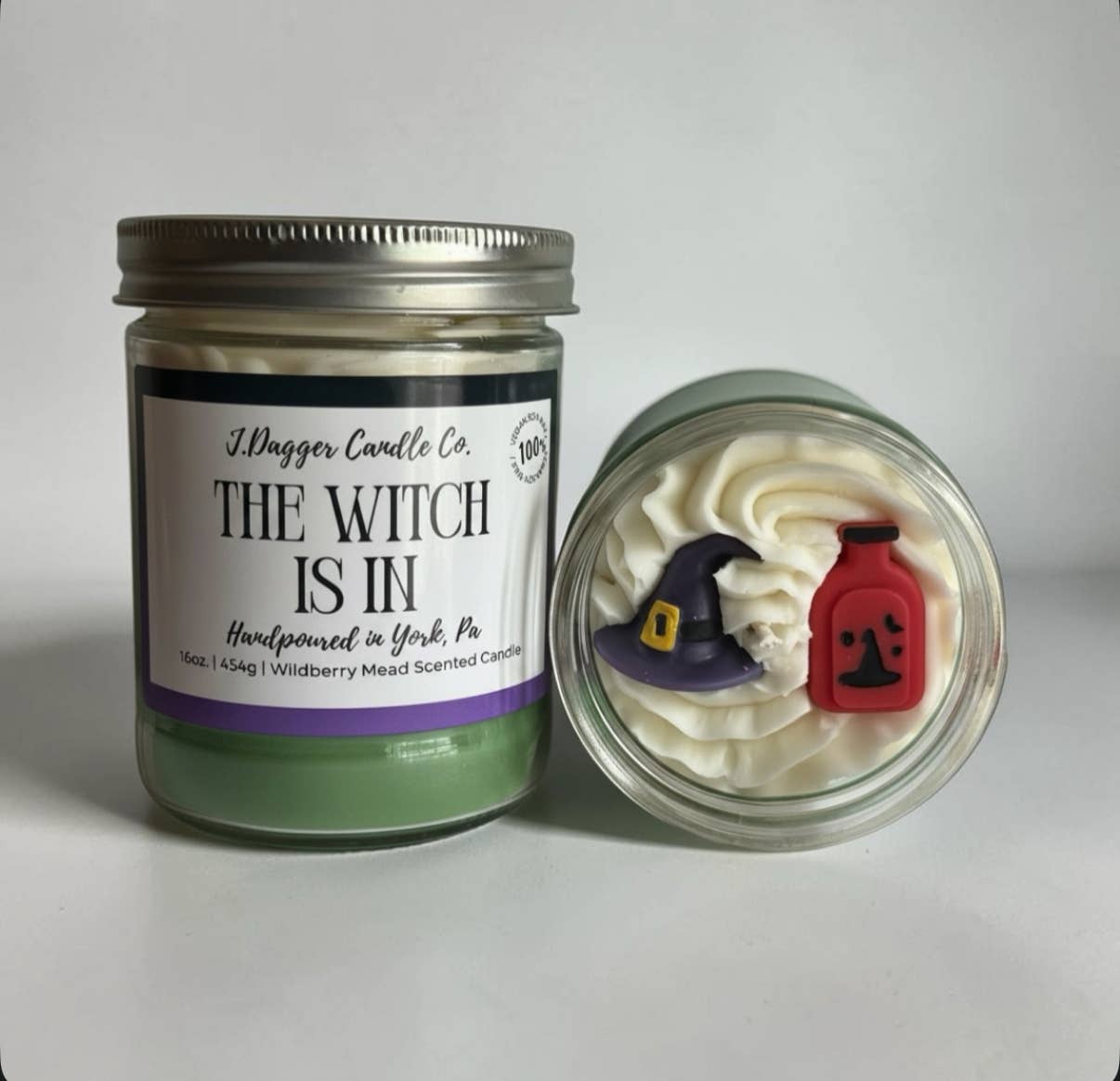Witch Themed Halloween Soy Dessert Candles- J Dagger Candle Co.