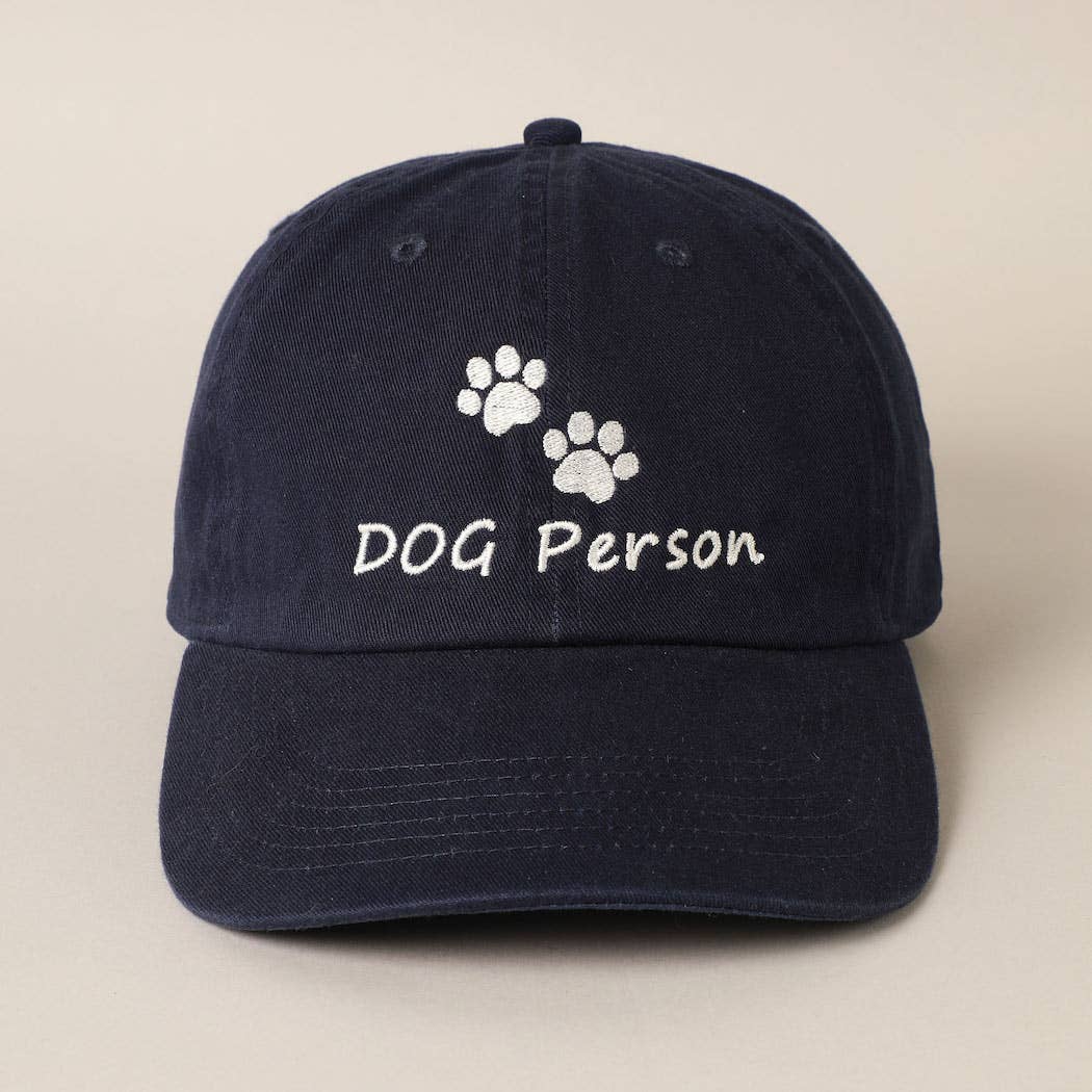 Dog Person Embroidered Cotton Baseball Cap