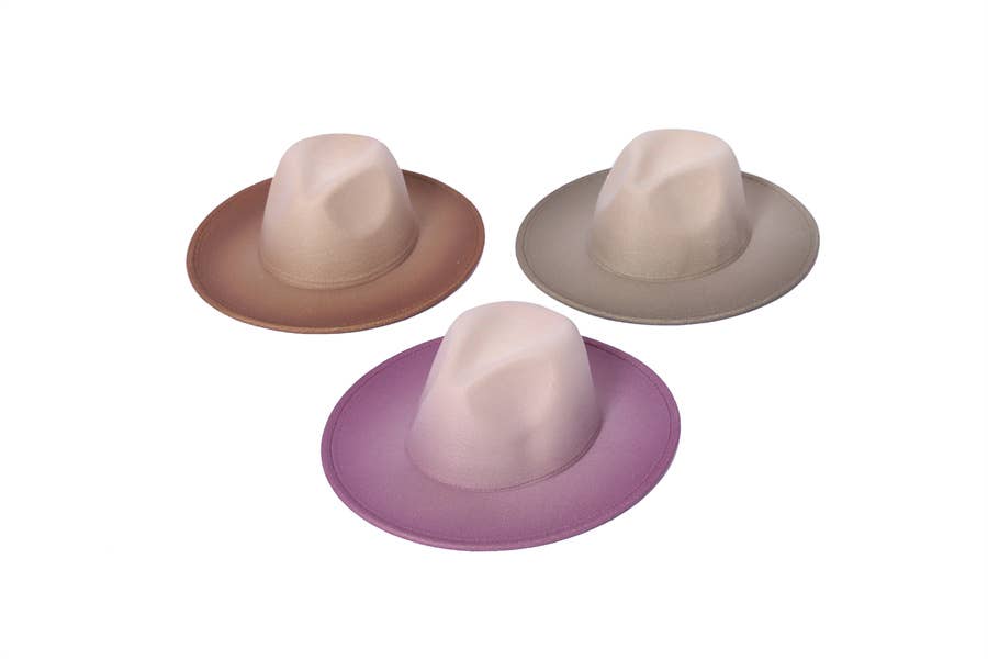 Ladies Ombre Fashion Fedora Style Hat