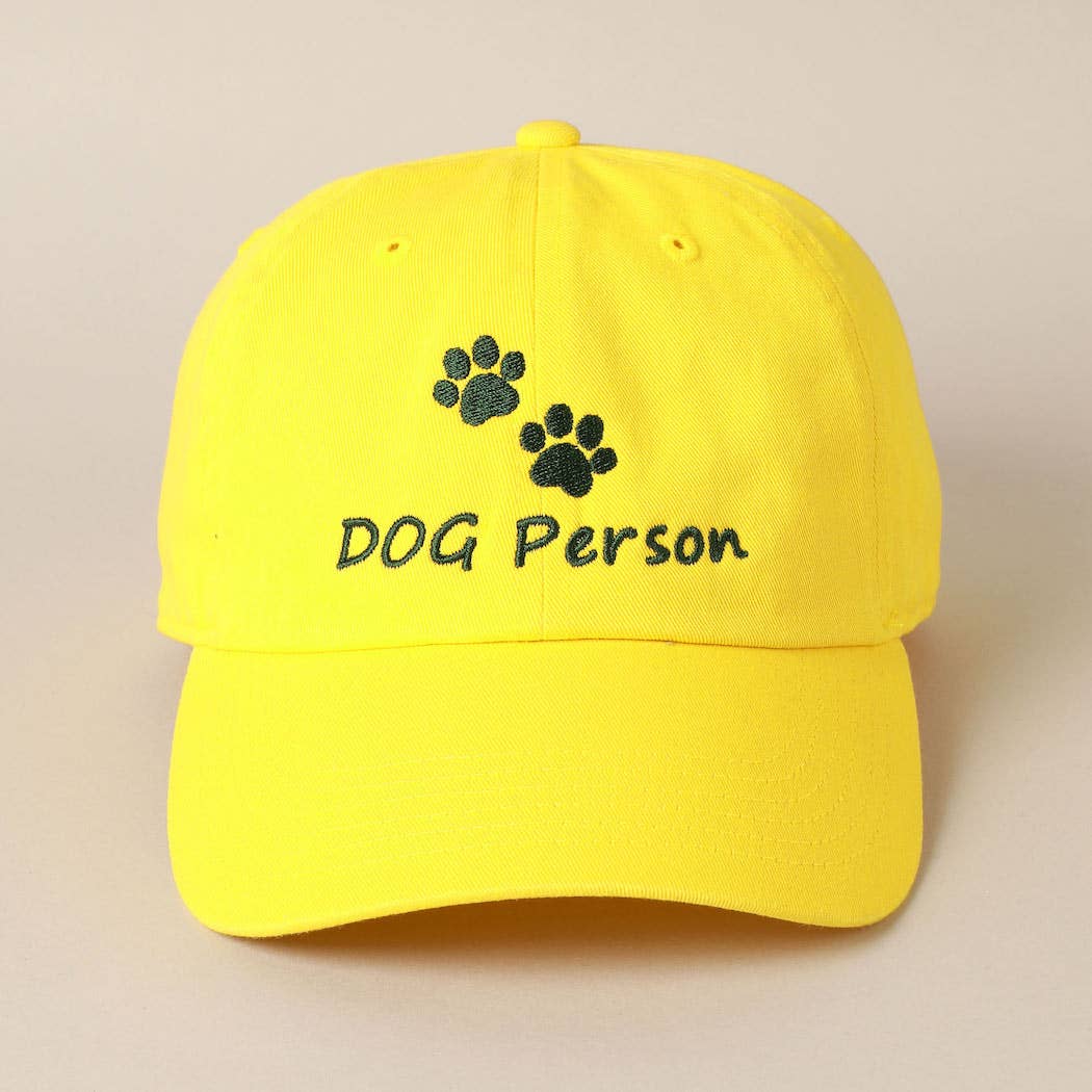 Dog Person Embroidered Cotton Baseball Cap