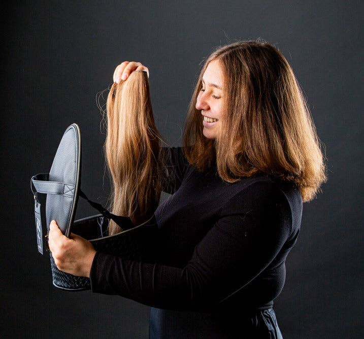 Premium Wig Travel Case with Full Sized Mirror by Fortune Wigs