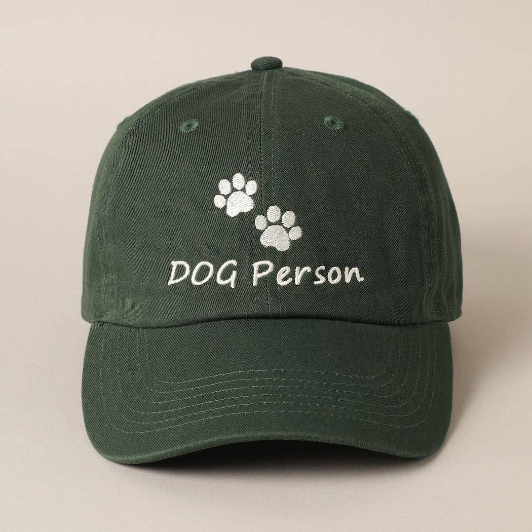 Dog Person Embroidered Cotton Baseball Cap