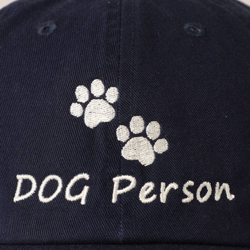 Dog Person Embroidered Cotton Baseball Cap