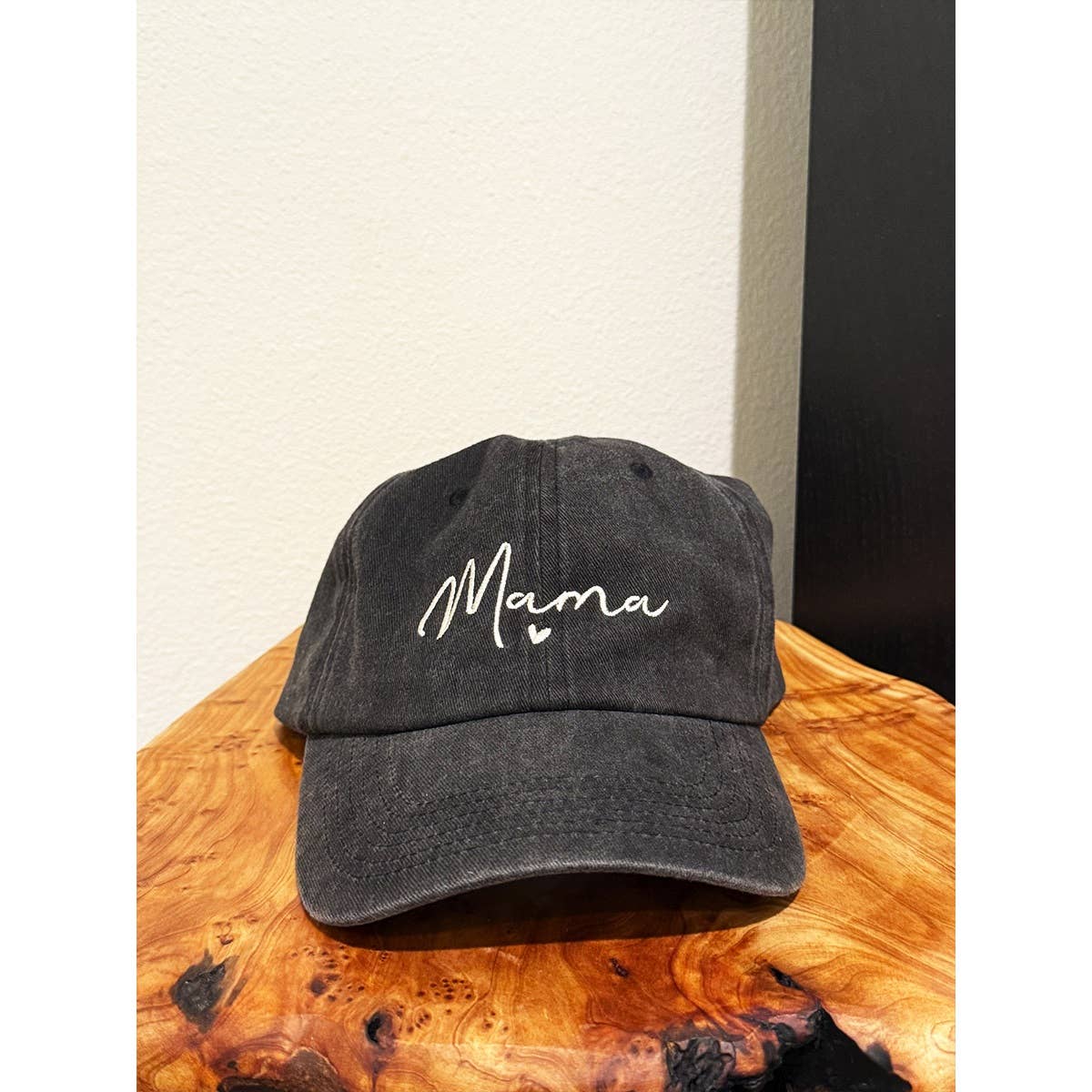 MAMA Embroidered Acid Wash Baseball Cap