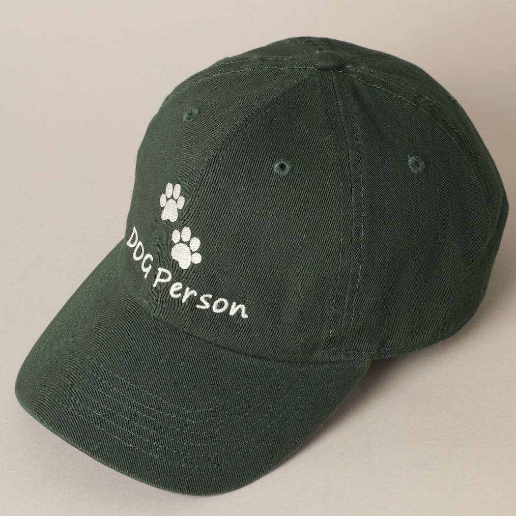 Dog Person Embroidered Cotton Baseball Cap