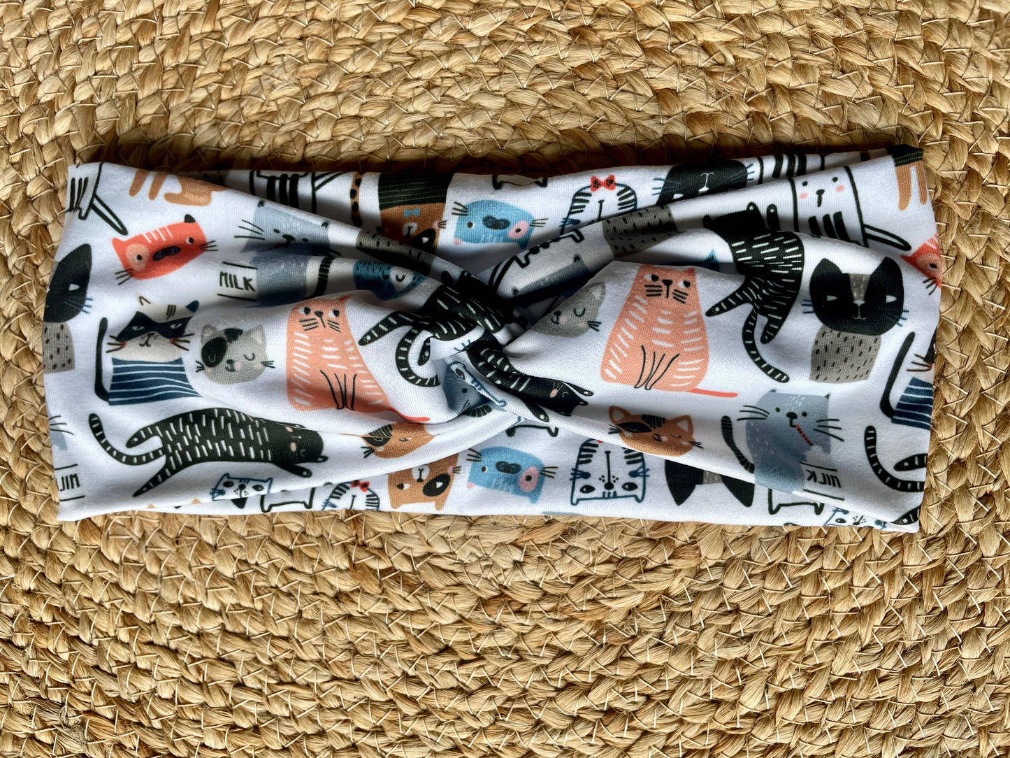 Cats Knit Twist Headband by Designs by Rachel Joy