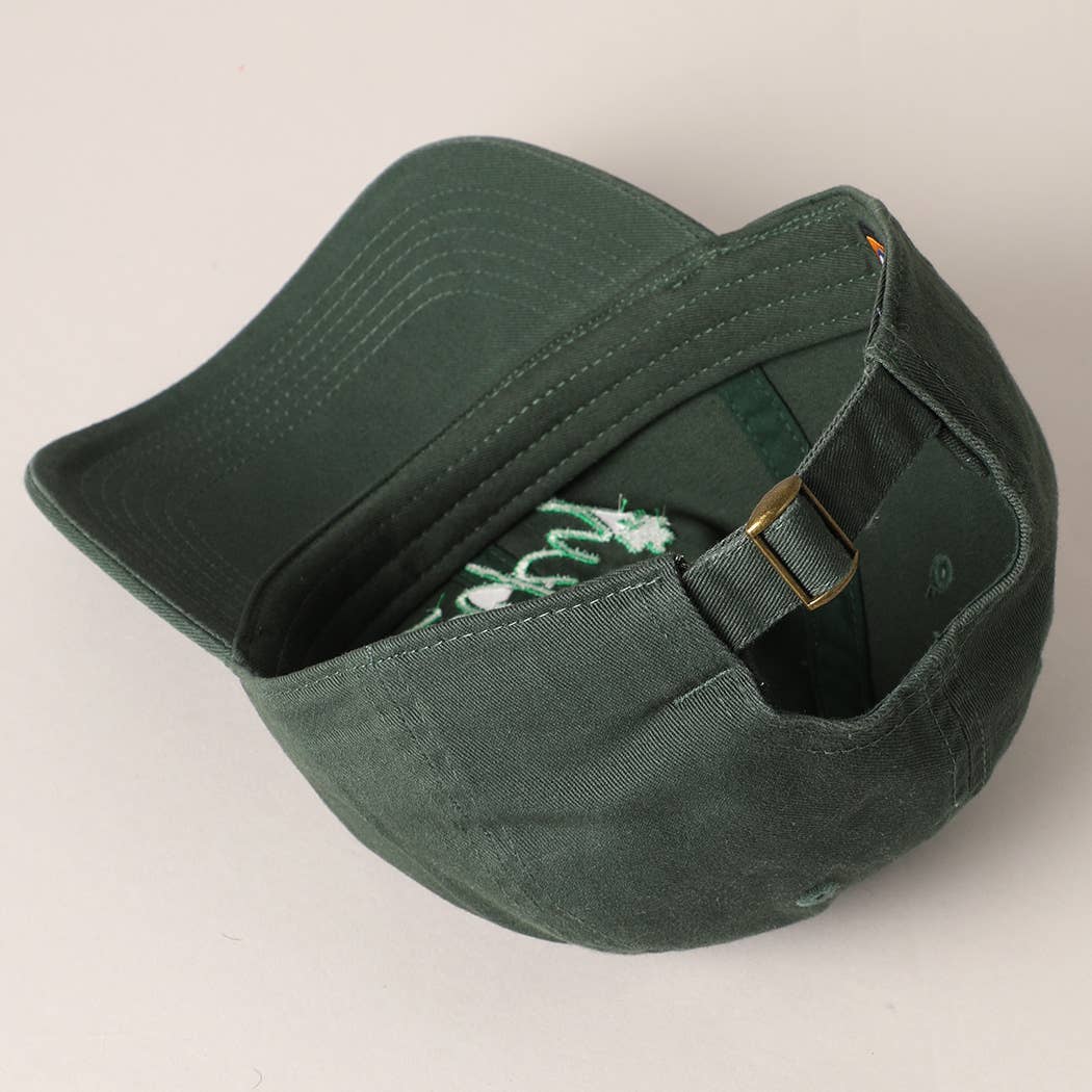 Lucky Lettering Embroidered Baseball Cap