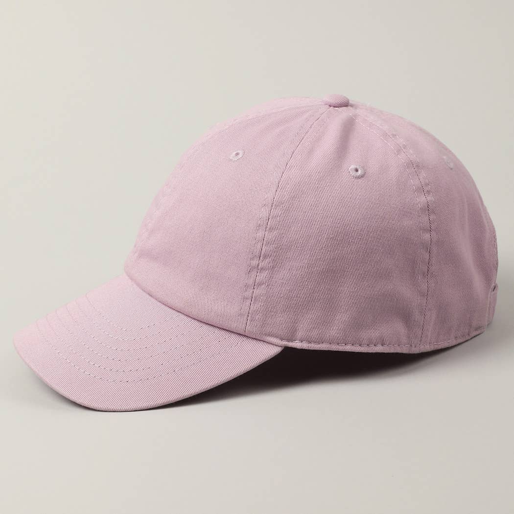 Stone Washed Cotton Solid Color Baseball Cap (Various colors)