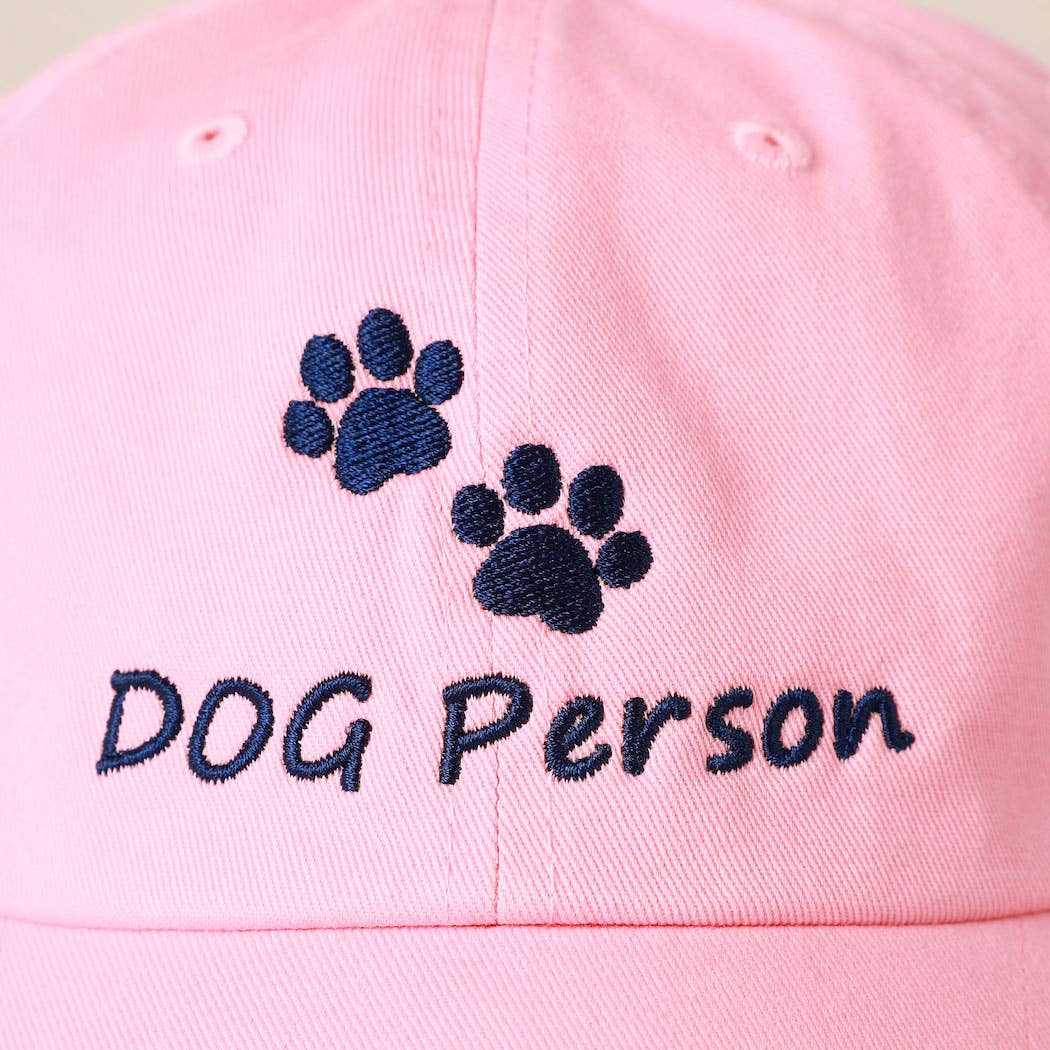 Dog Person Embroidered Cotton Baseball Cap