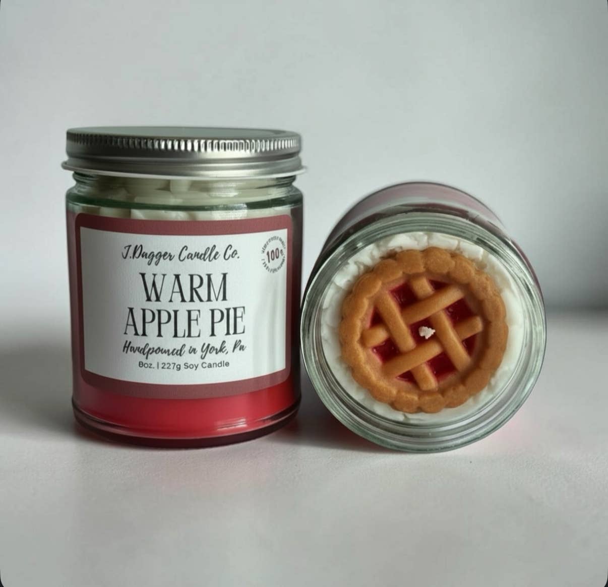 Warm Apple Pie Soy Dessert Candles- J Dagger Candle Co.