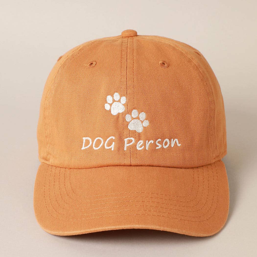 Dog Person Embroidered Cotton Baseball Cap