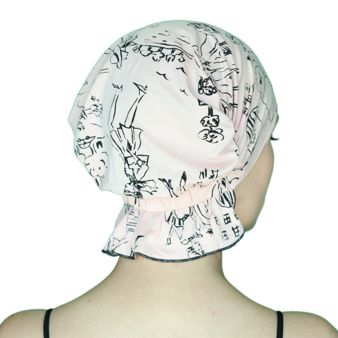 Pink Ladies Paris Scenes Chemo Beanie by Chemo Beanies