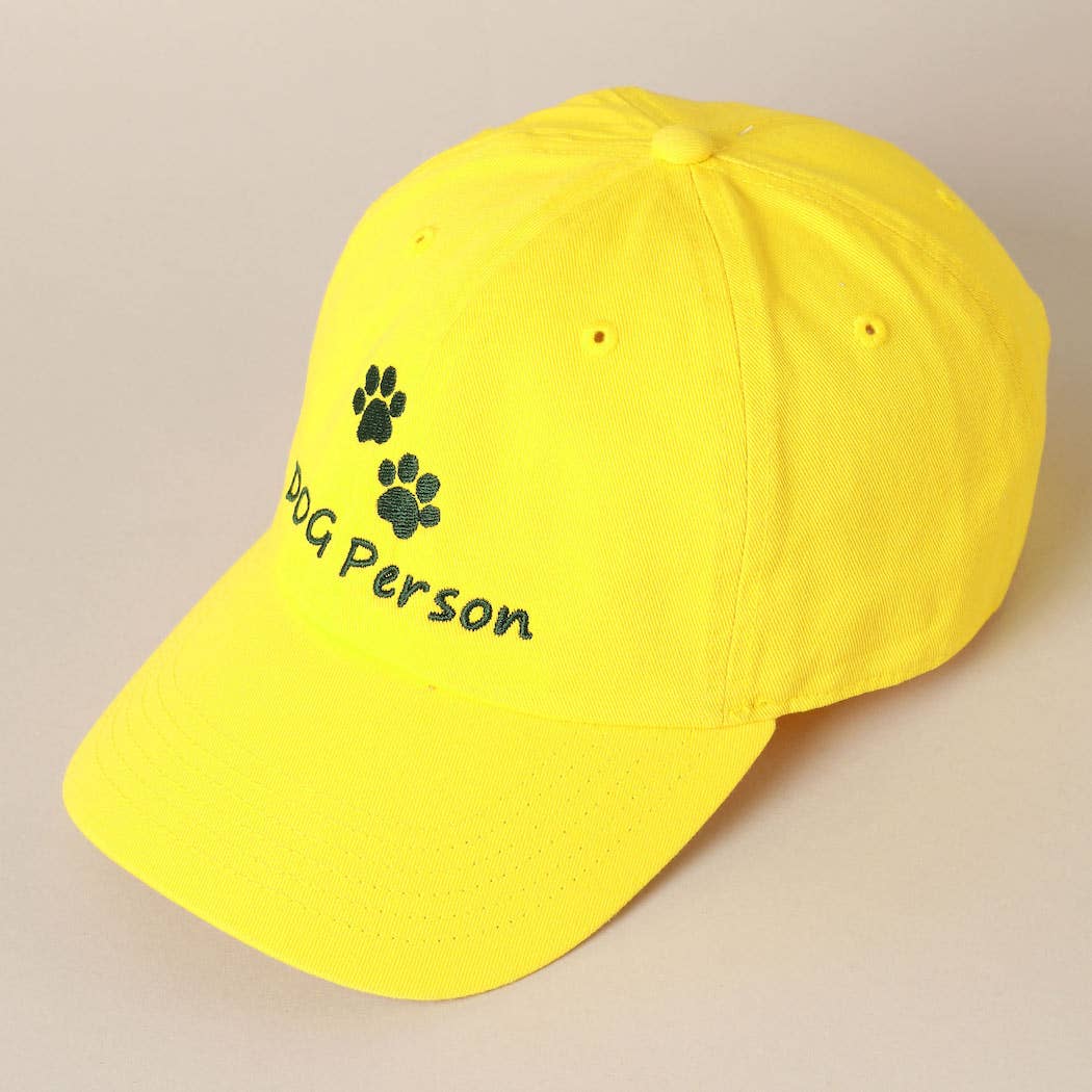 Dog Person Embroidered Cotton Baseball Cap