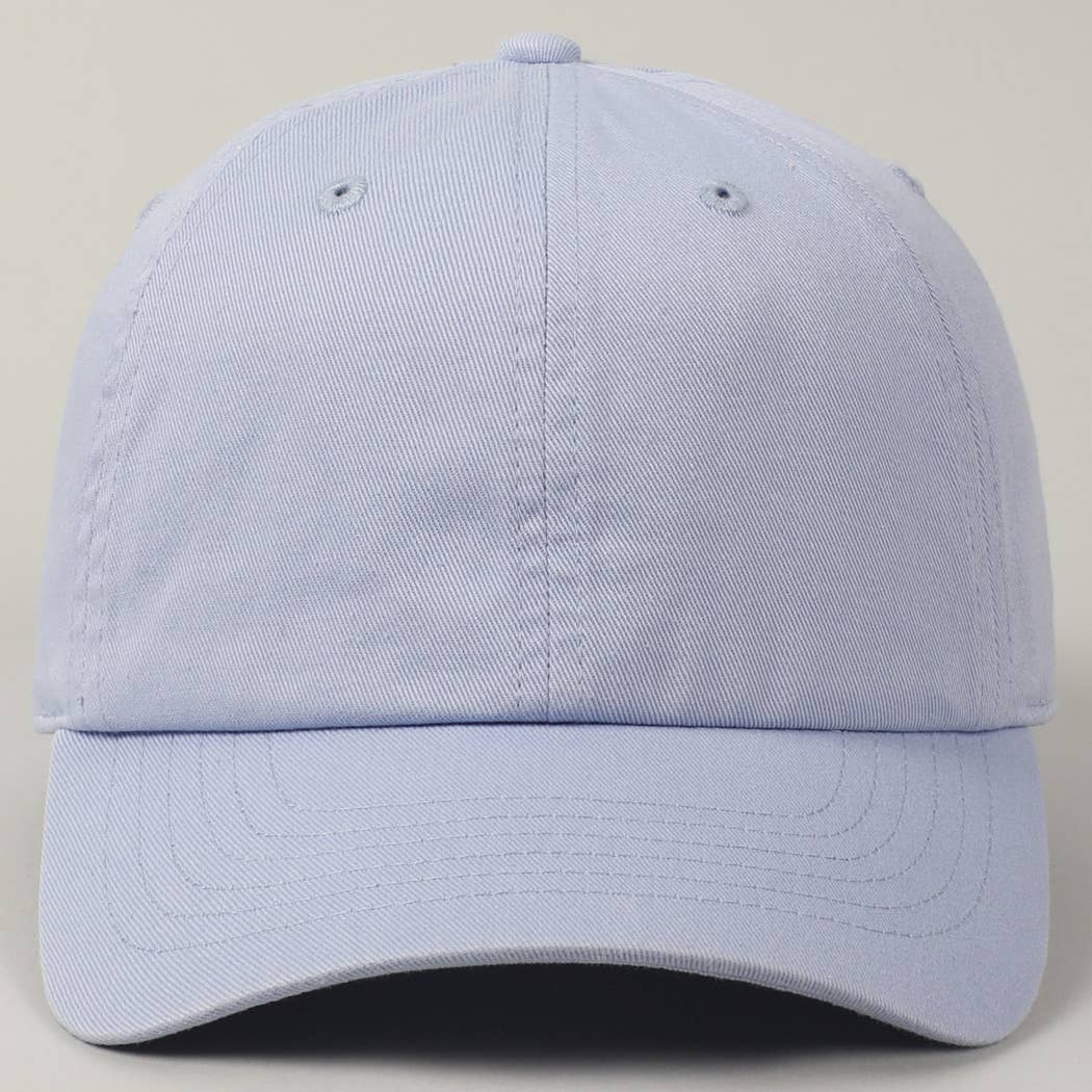 Stone Washed Cotton Solid Color Baseball Cap (Various colors)