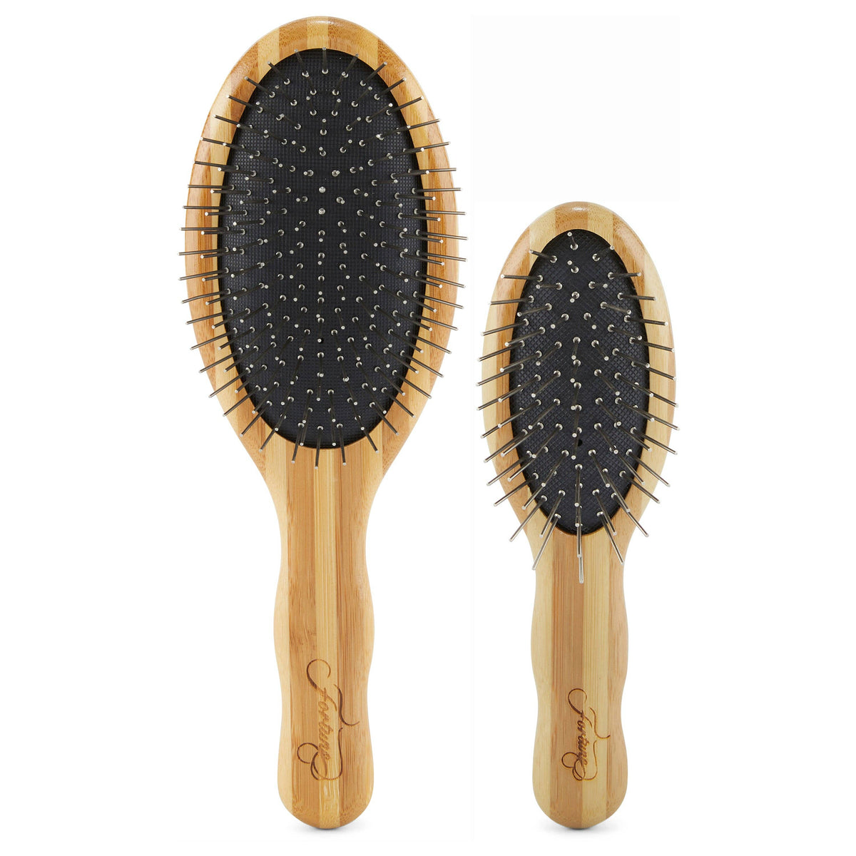 Bamboo Detangle Brush by Fortune – Travel Size Easy Glide