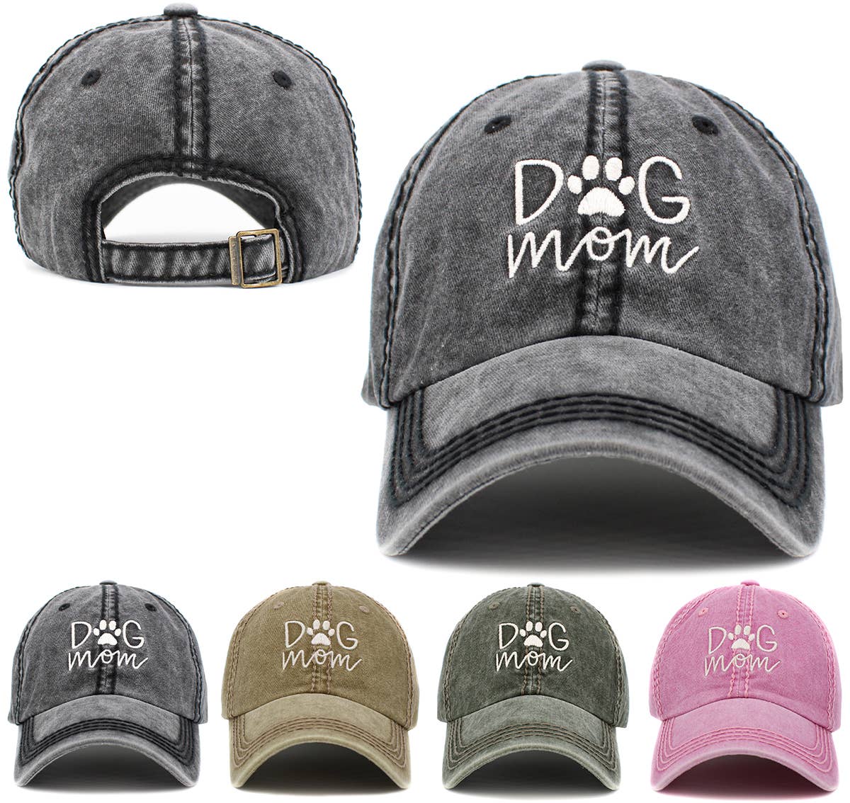 Dog Mom Vintage Baseball Cap by KBETHOS