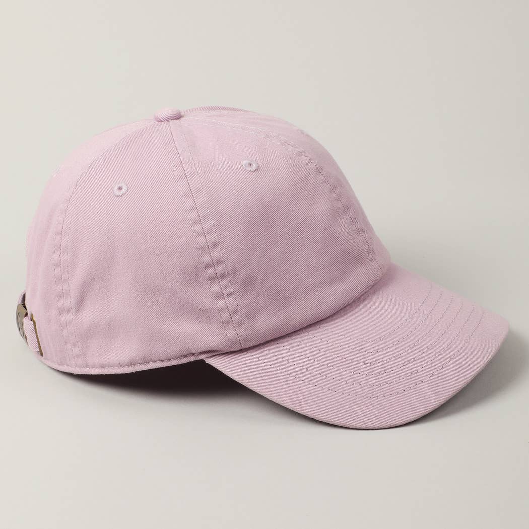 Stone Washed Cotton Solid Color Baseball Cap (Various colors)