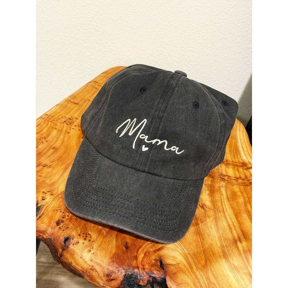 MAMA Embroidered Acid Wash Baseball Cap