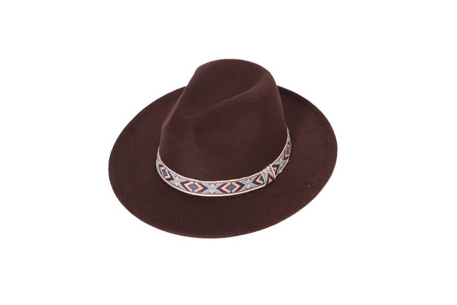 Ladies Fashion Fedora Style Hat – Dark Brown