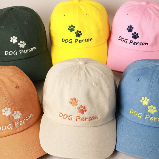 Dog Person Embroidered Cotton Baseball Cap